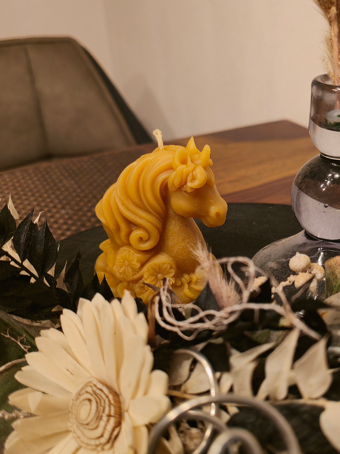 Bienenwachskerze Motiv: "Einhorn"🦄