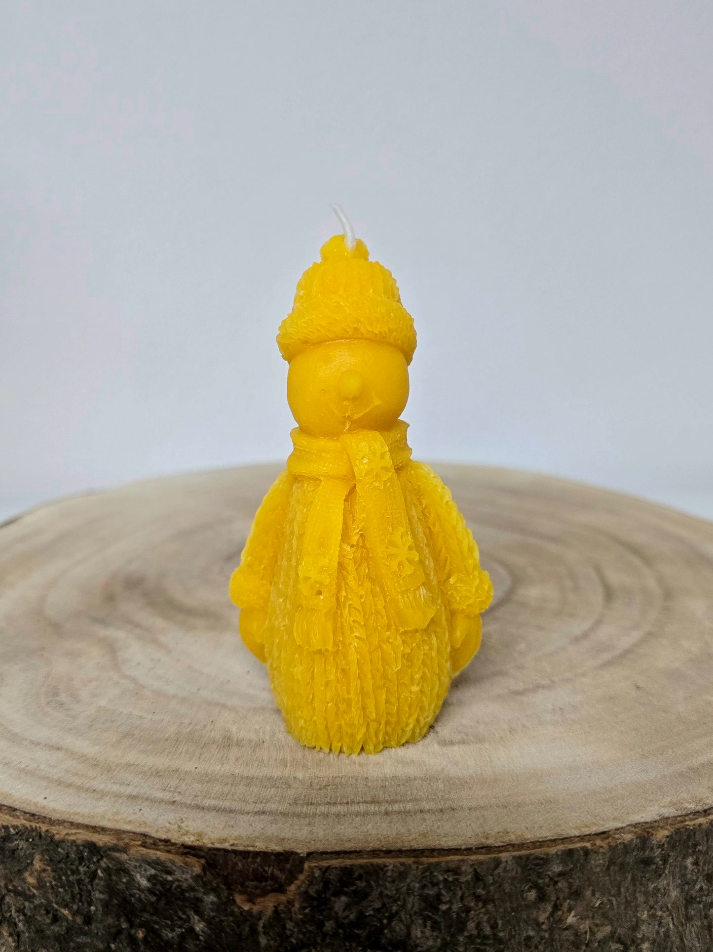 Bienenwachskerze Motiv: "Schneemann"