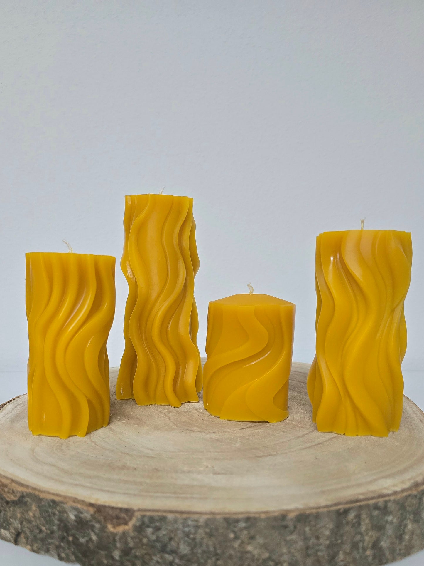 Bienenwachskerze Motiv: "Welle"