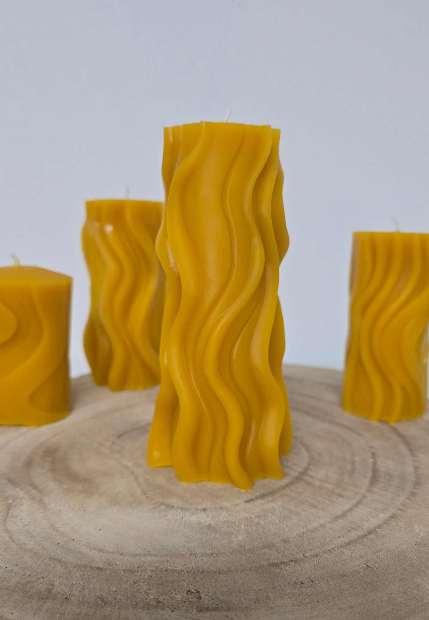 Bienenwachskerze Motiv: "Welle"