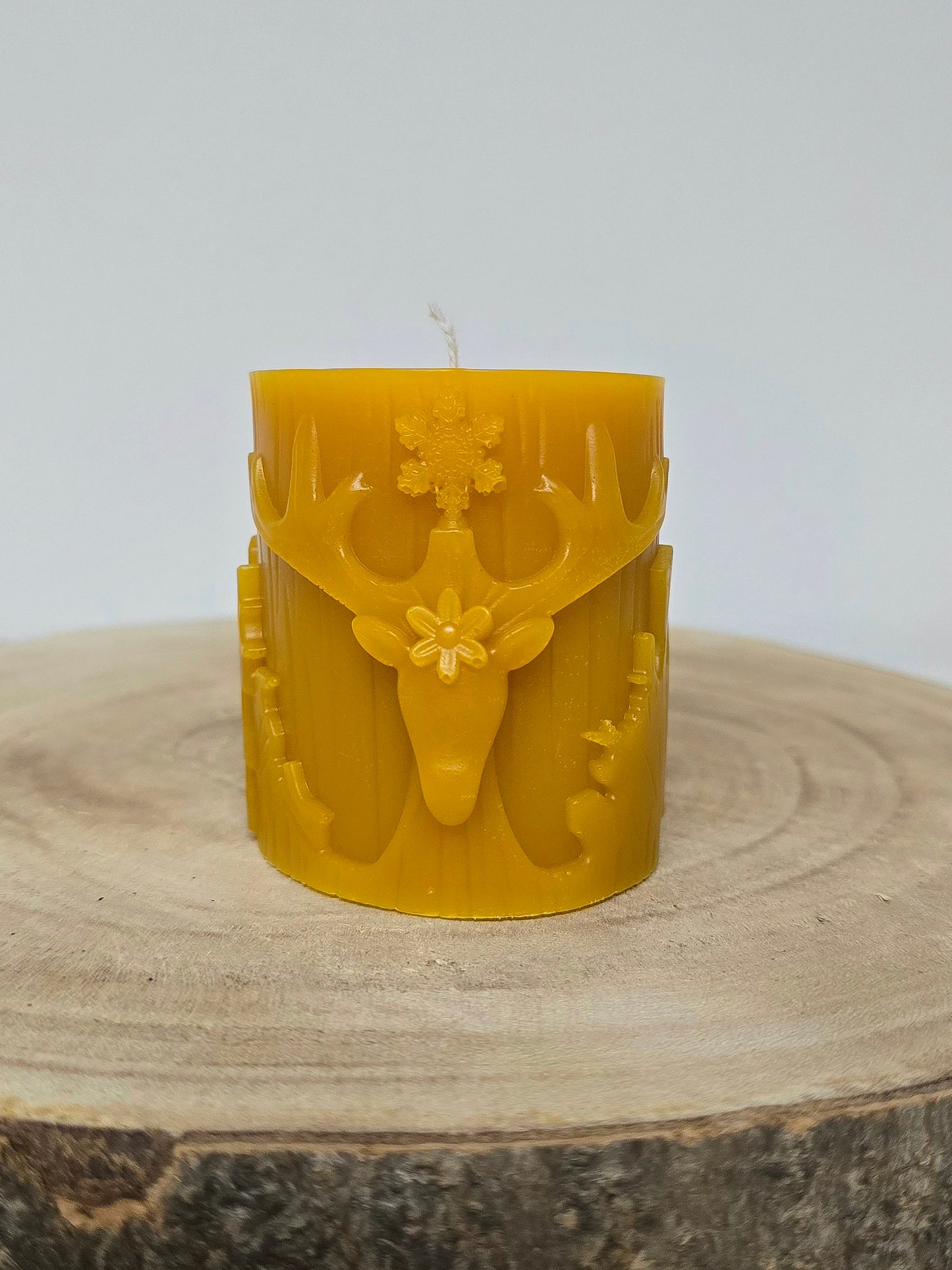 Bienenwachskerze Motiv: "Hirsch 3"